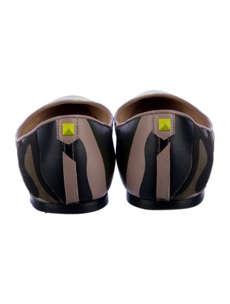 Valentino Rockstud Accents Leather Ballet Flats
