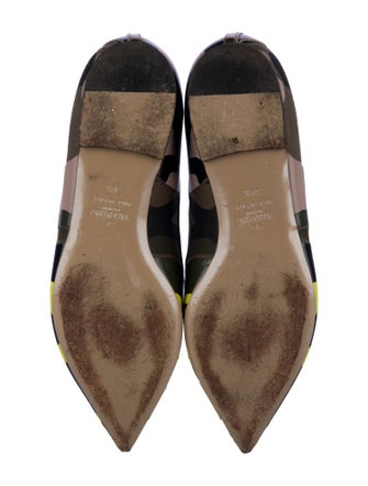 Valentino Rockstud Accents Leather Ballet Flats