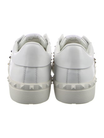 Valentino Rockstud Accents Leather Sneakers
