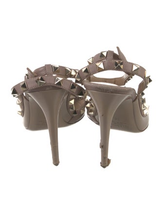 Valentino Rockstud Accents Patent Leather T-Strap Pumps