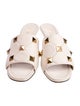 Valentino Rockstud Accents Leather Slides