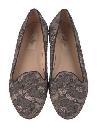 Valentino Lace Lace Pattern Ballet Flats