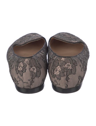 Valentino Lace Lace Pattern Ballet Flats