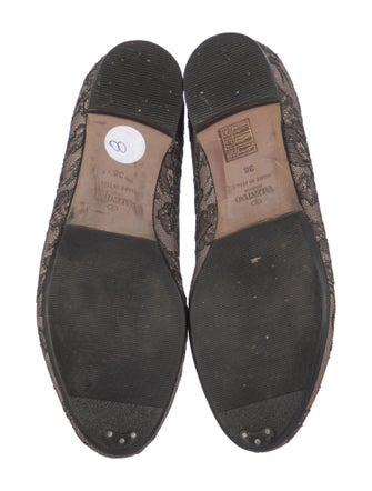 Valentino Lace Lace Pattern Ballet Flats