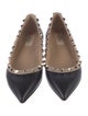 Valentino Rockstud Accents Leather Flats