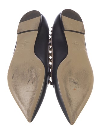 Valentino Rockstud Accents Leather Flats