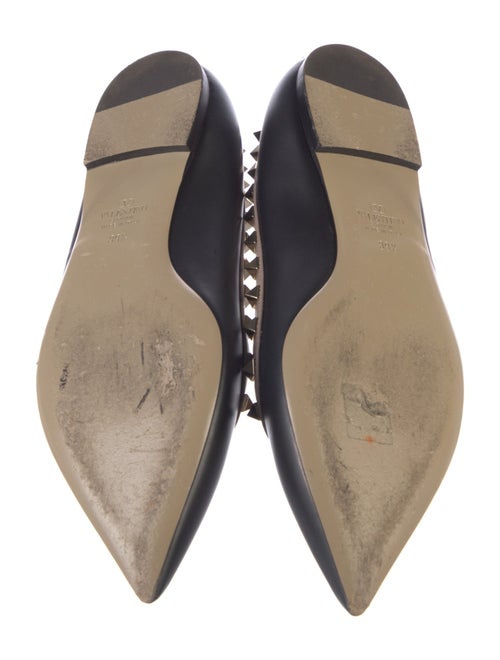 Valentino Rockstud Accents Leather Flats