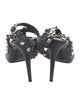 Valentino Rockstud Accents Leather T-Strap Pumps