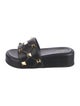 Valentino Rockstud Accents Leather Slides
