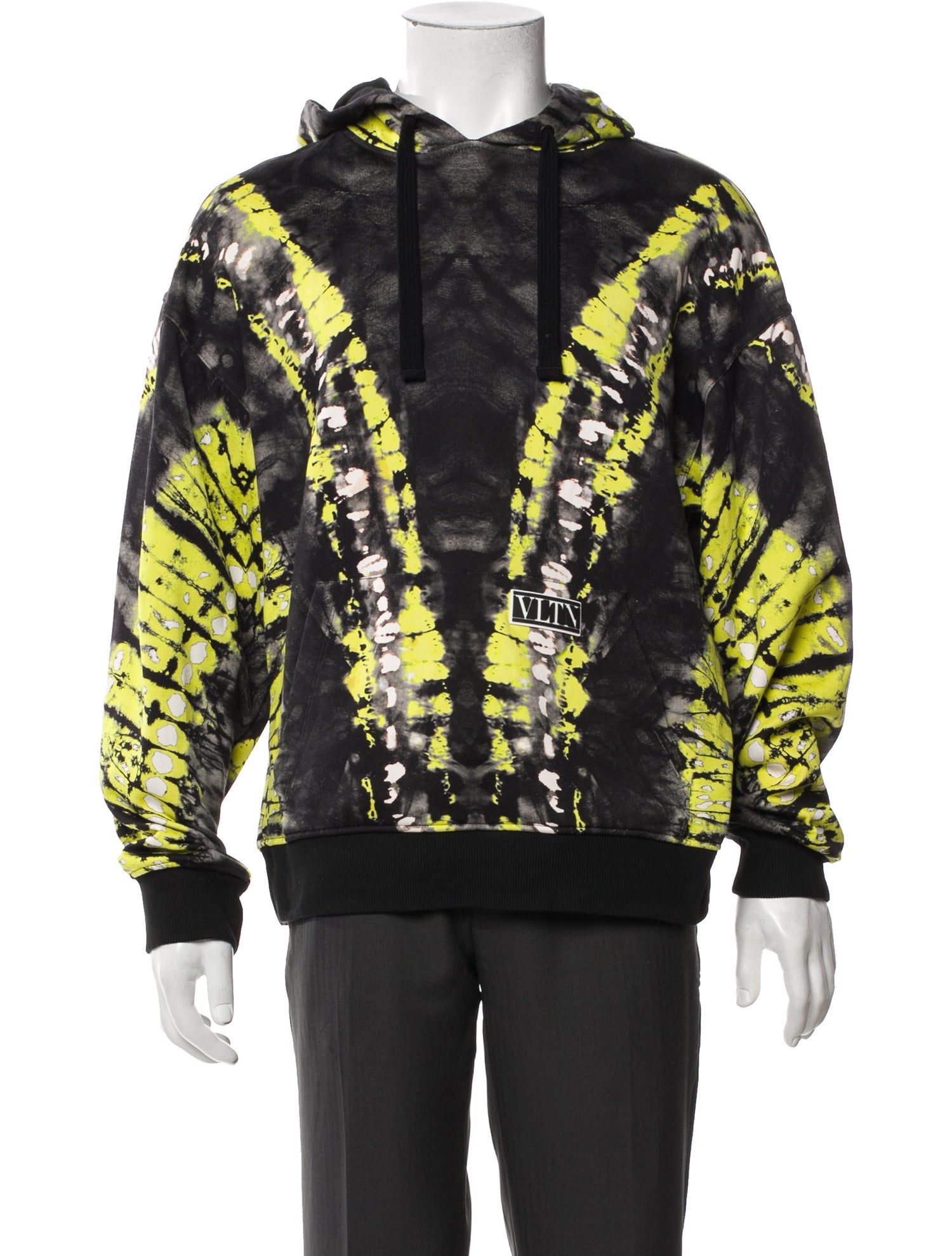 Valentino Tie-Dye Print Crew Neck Hoodie