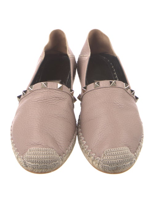 Valentino Rockstud Accents Leather Espadrilles