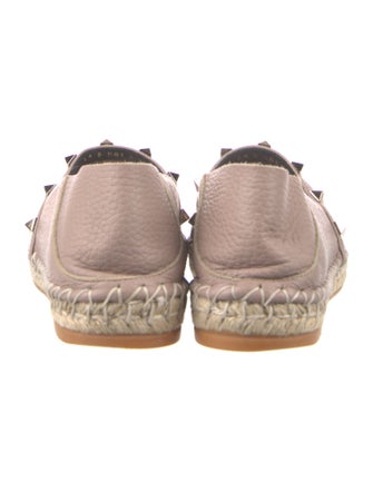 Valentino Rockstud Accents Leather Espadrilles