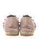 Valentino Rockstud Accents Leather Espadrilles
