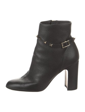 Valentino Rockstud Accents Leather Boots