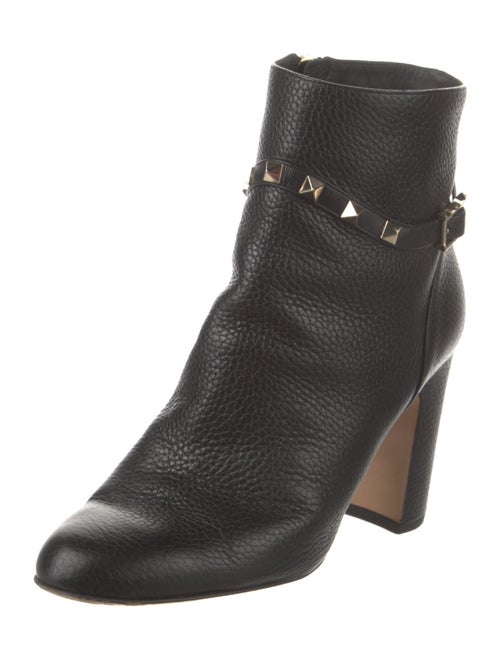 Valentino Rockstud Accents Leather Boots