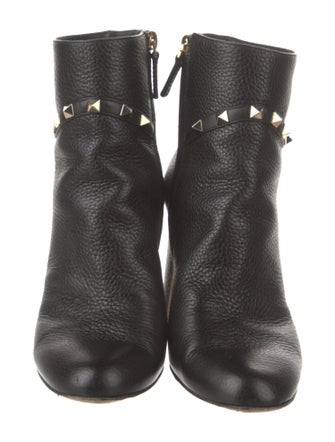 Valentino Rockstud Accents Leather Boots