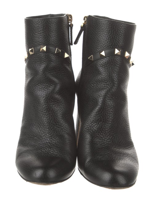 Valentino Rockstud Accents Leather Boots