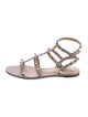 Valentino Rockstud Accents Leather Gladiator Sandals
