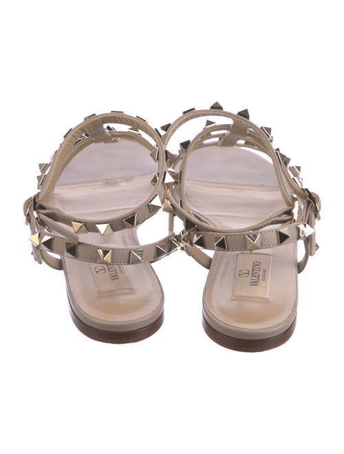 Valentino Rockstud Accents Leather Gladiator Sandals