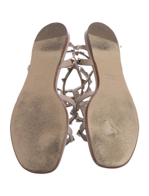 Valentino Rockstud Accents Leather Gladiator Sandals