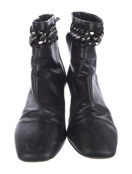 Valentino Leather Chain-Link Accents Boots