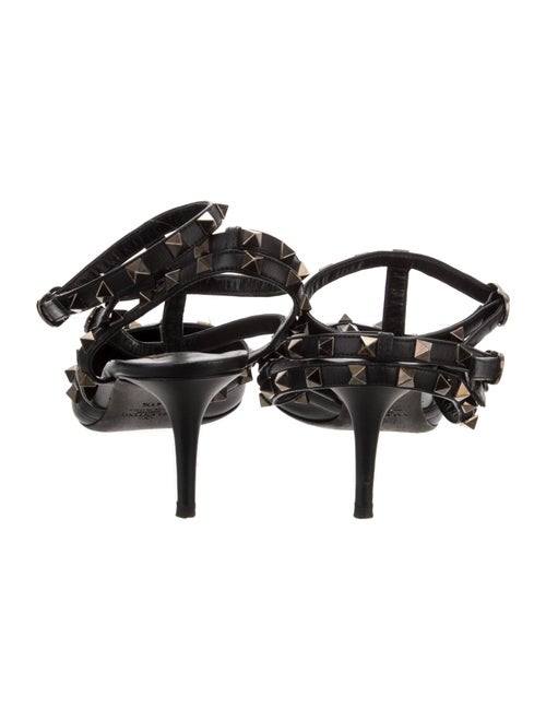Valentino Rockstud Accents Leather T-Strap Pumps
