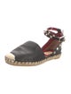 Valentino Rockstud Accents Leather Espadrilles