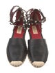 Valentino Rockstud Accents Leather Espadrilles