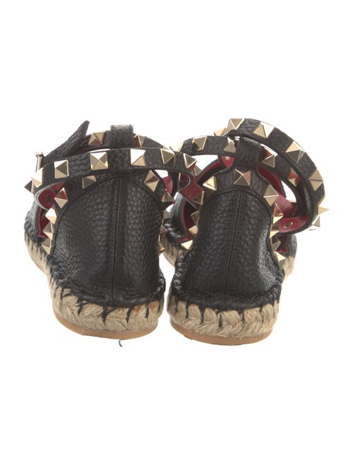 Valentino Rockstud Accents Leather Espadrilles