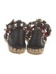 Valentino Rockstud Accents Leather Espadrilles