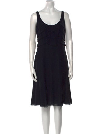 Valentino Scoop Neck Knee-Length Dress