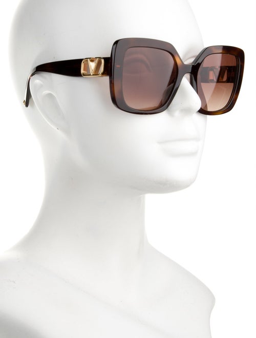 Valentino Rockstud Accents Square Sunglasses