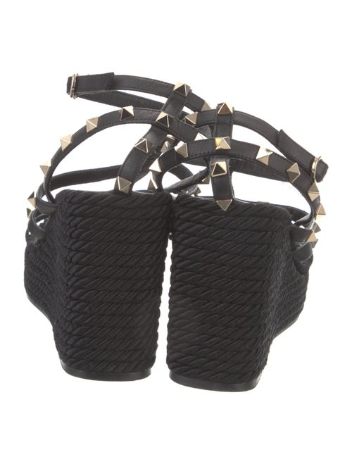 Valentino Rockstud Accents Leather Espadrilles