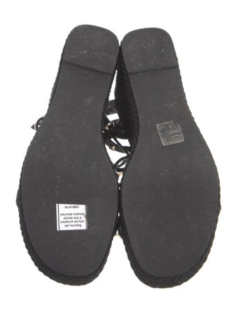 Valentino Rockstud Accents Leather Espadrilles