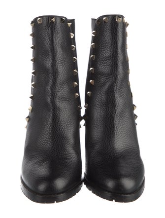Valentino Rockstud Accents Leather Chelsea Boots