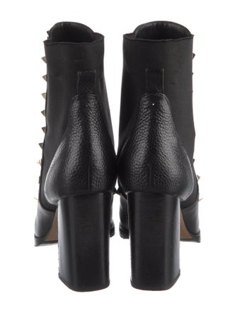 Valentino Rockstud Accents Leather Chelsea Boots