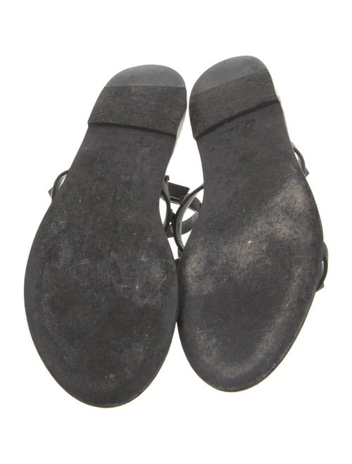 Valentino Rockstud Accents Leather T-Strap Sandals