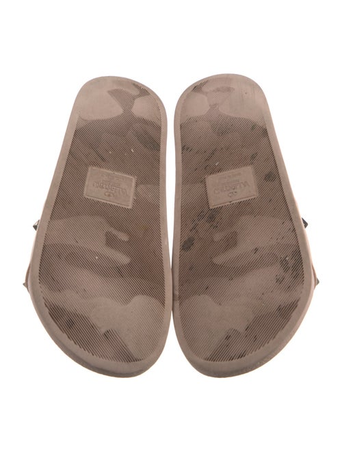 Valentino Rockstud Accents Rubber Slides