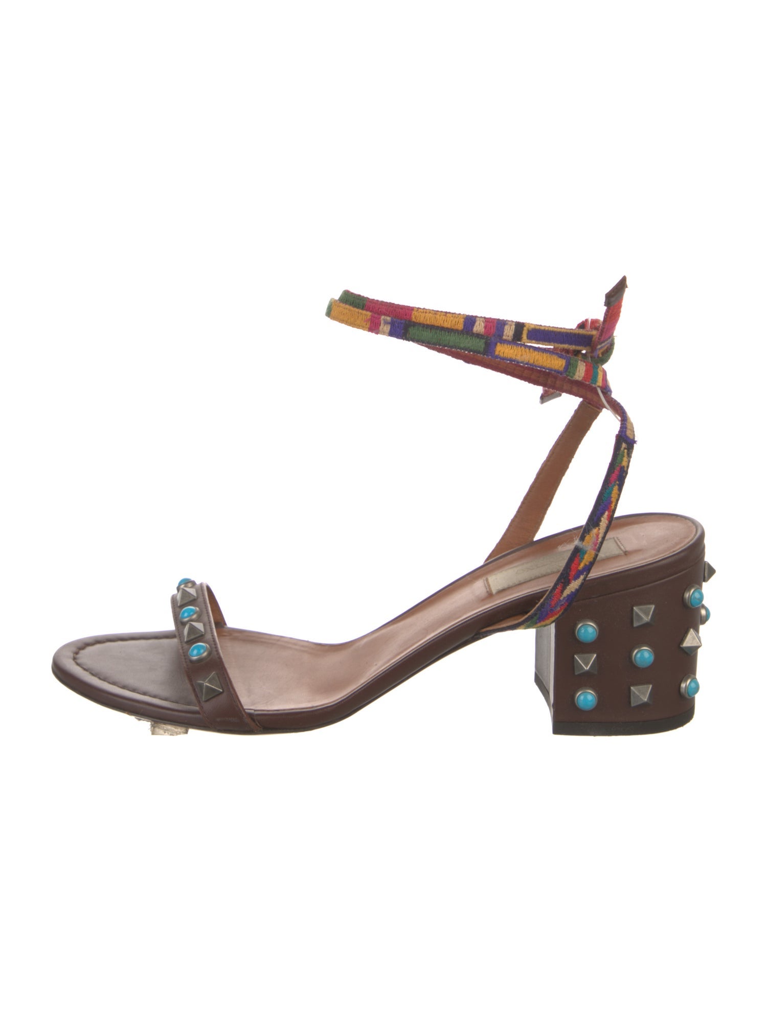 Valentino Rockstud Accents Leather Sandals
