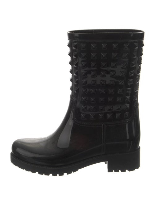 Valentino Rockstud Accents Rubber Rain Boots