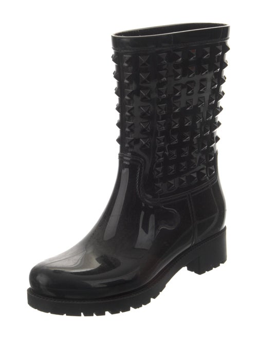 Valentino Rockstud Accents Rubber Rain Boots