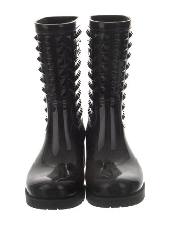 Valentino Rockstud Accents Rubber Rain Boots