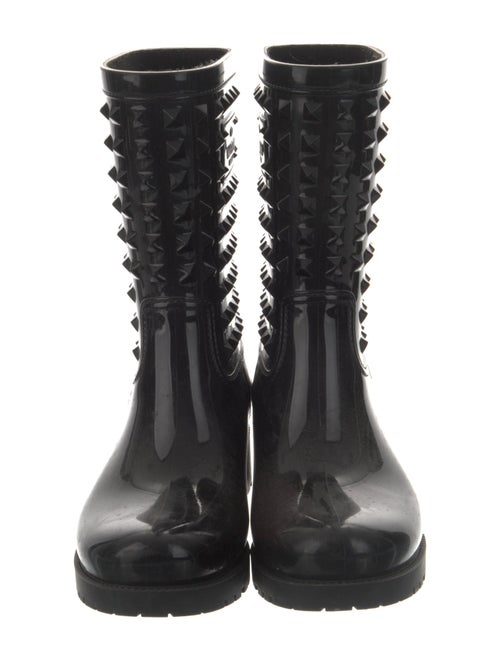 Valentino Rockstud Accents Rubber Rain Boots