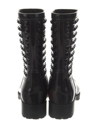 Valentino Rockstud Accents Rubber Rain Boots