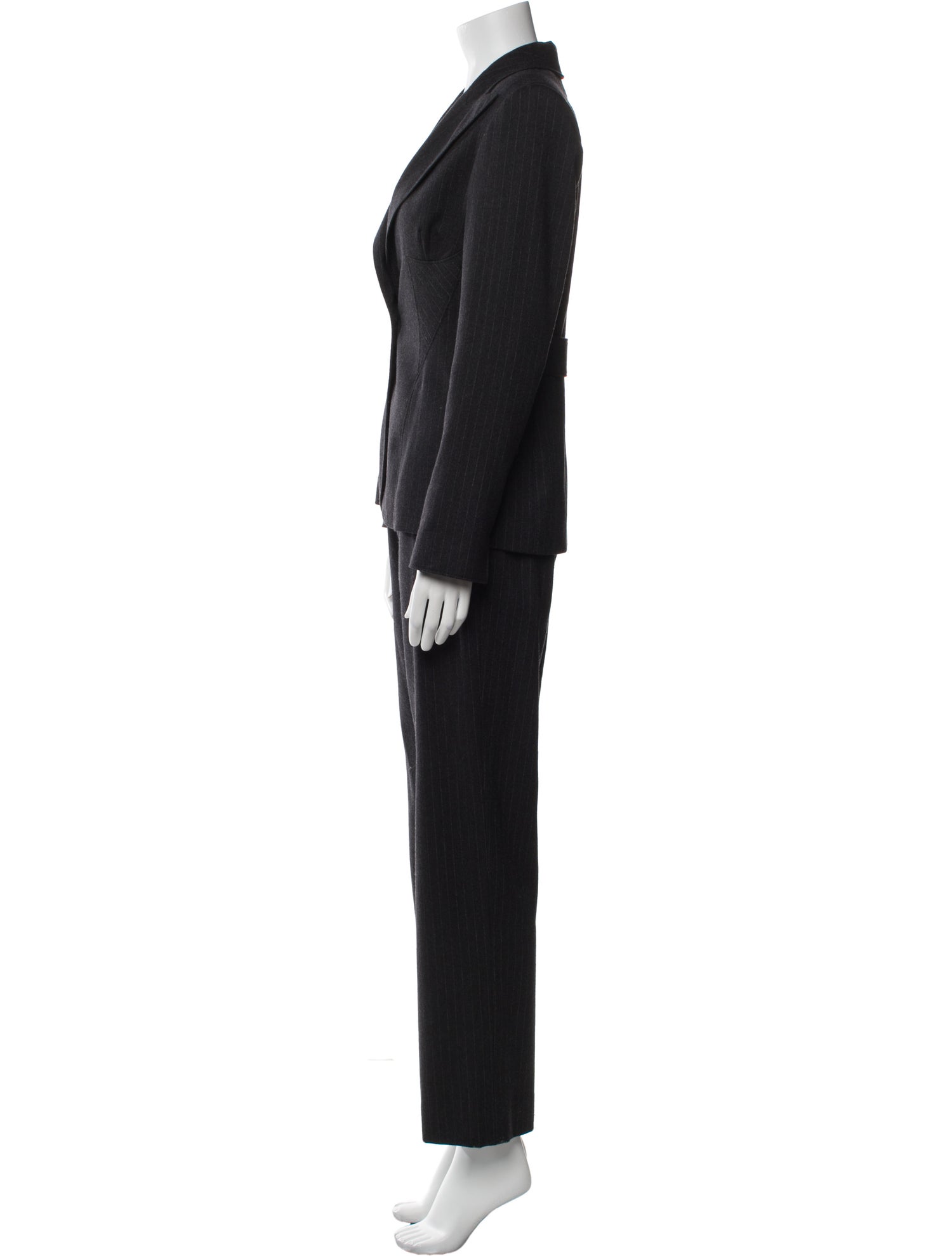 Valentino Virgin Wool Striped Pantsuit