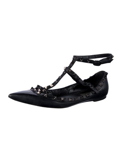 Valentino Rockstud Accents Leather Flats