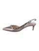 Valentino Rockstud Accents Leather Slingback Pumps