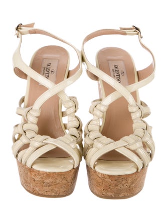 Valentino Patent Leather Slingback Sandals