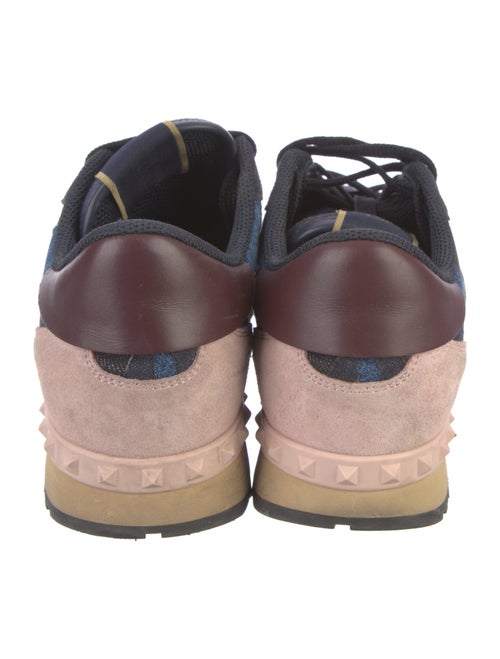 Valentino Rockstud Accents Suede Sneakers