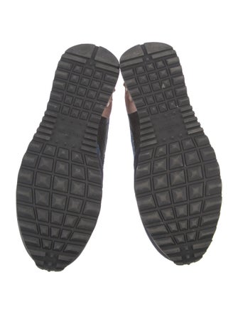 Valentino Rockstud Accents Suede Sneakers